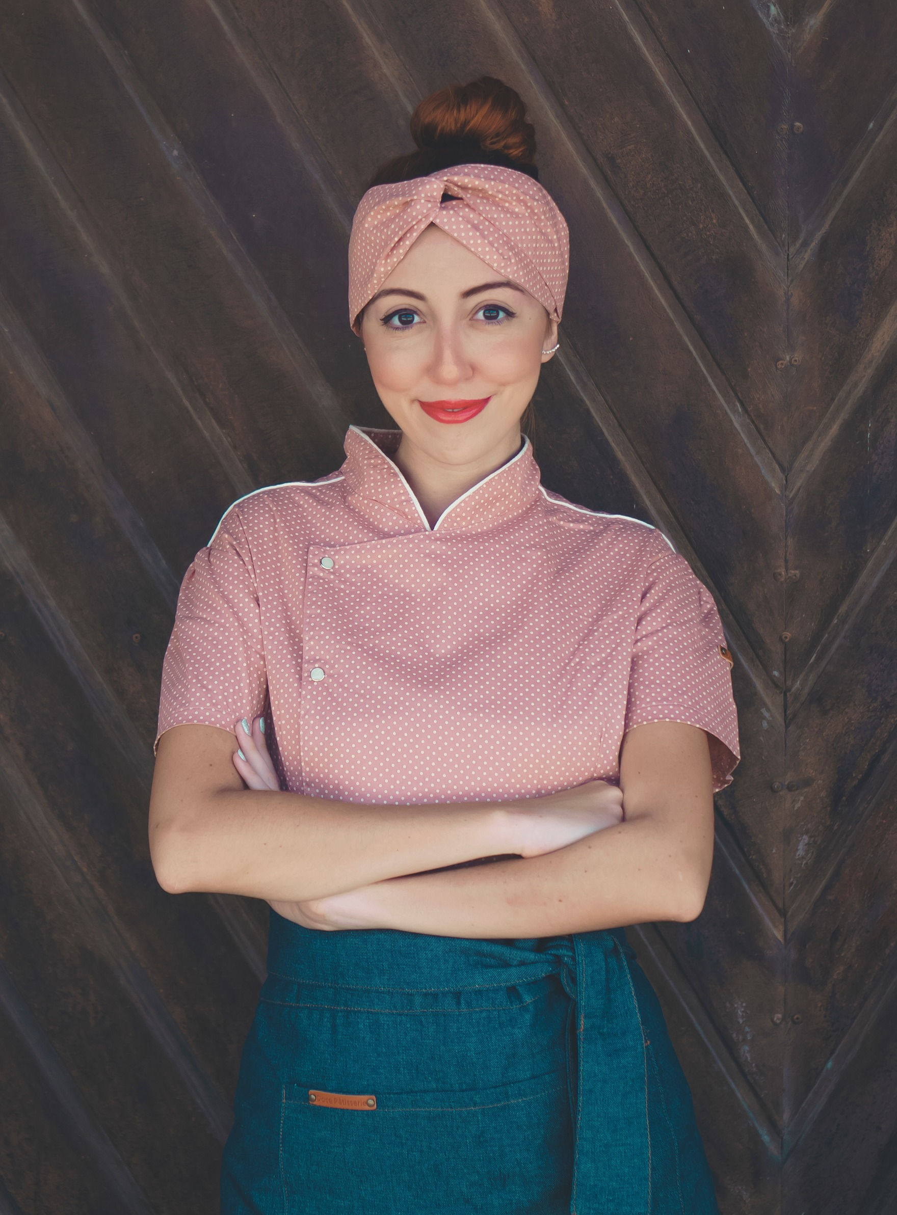 dolma rosa chef confeiteira poá