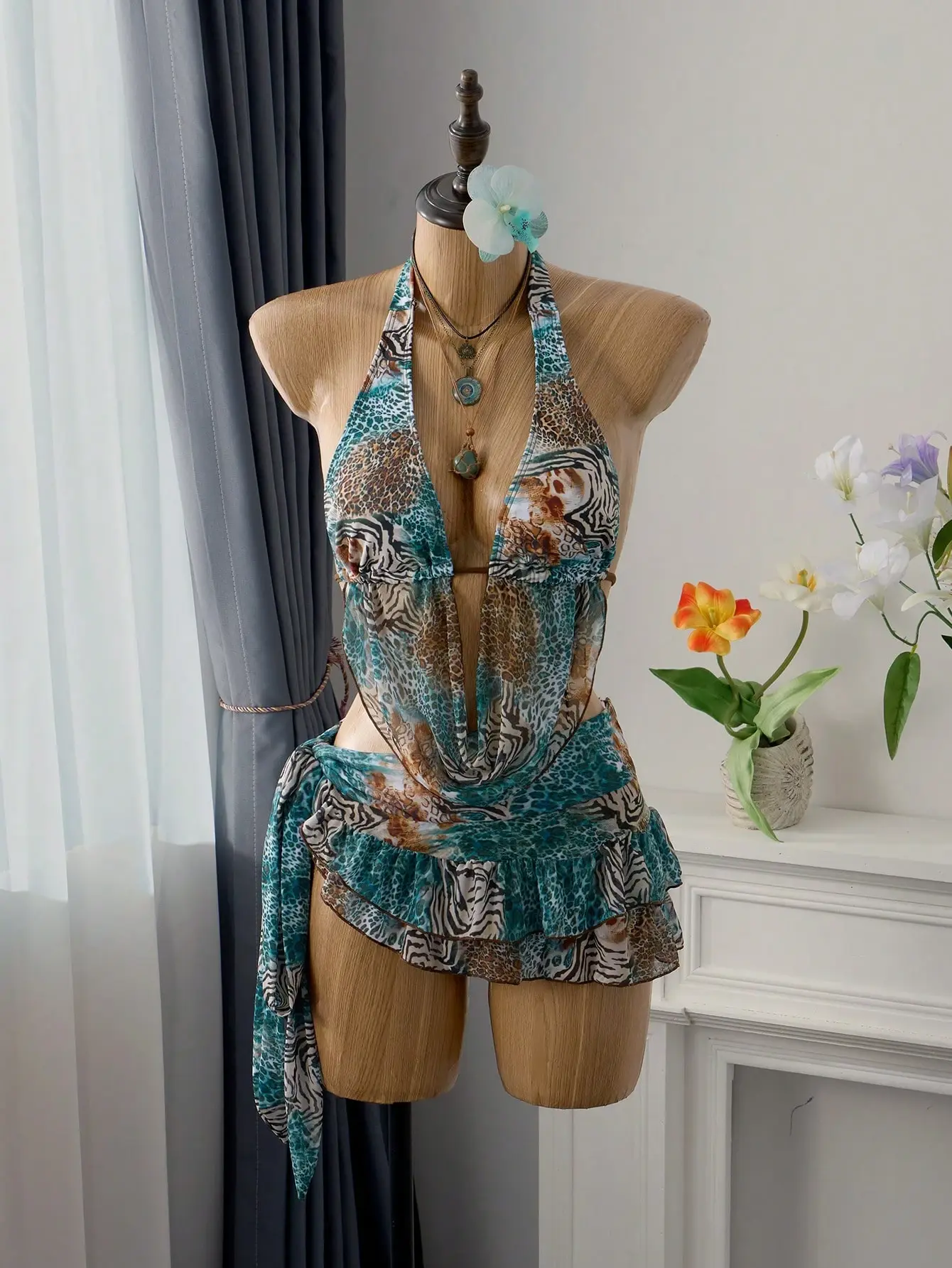 3-Piece Floral Bikini Set