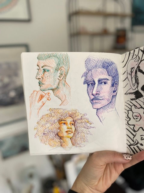 Unleash your creativity with Makings and Musings! Dive into our portrait drawing courses designed for women, ages 35-60, new to art. In our live sessions, paint, draw, and sketchbook, discovering the art of portraiture. Join us and transform your artistic skills in a supportive and encouraging community