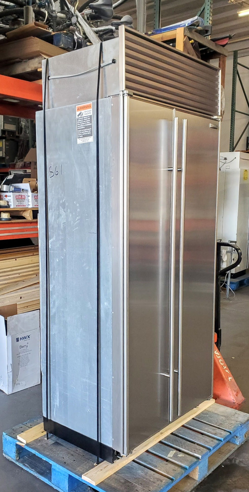 Thumbnail: #270 REFURBISHED SUB-ZERO 36" REFRIGERATOR PERFECT STAINLESS & TUBE HANDLES