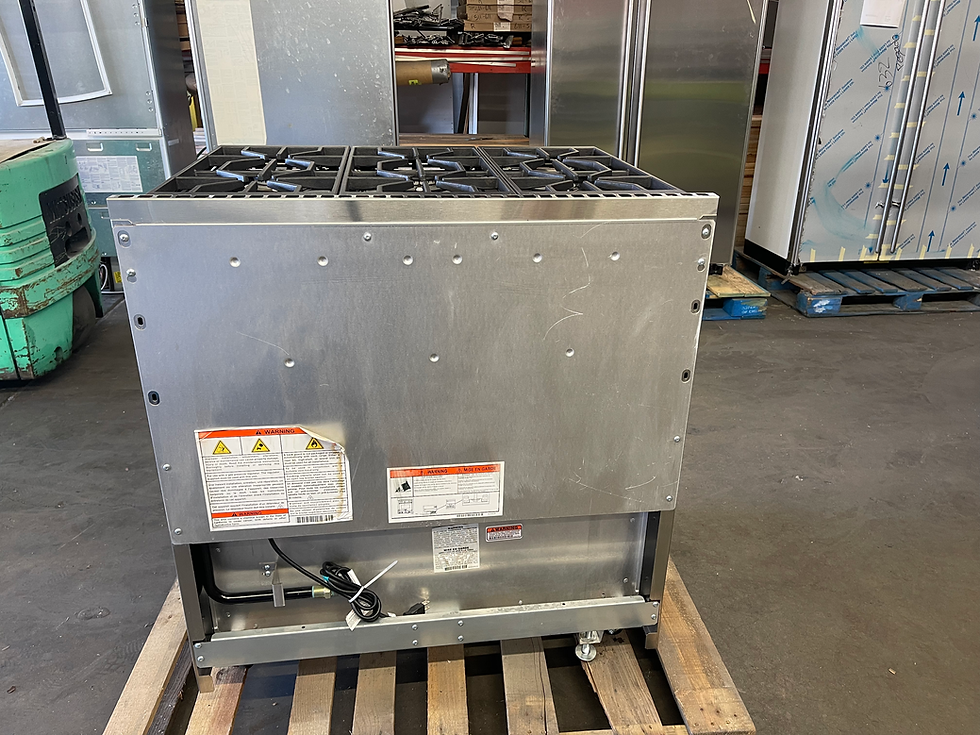 Thumbnail: REFURBISHED WOLF 36" STAINLESS 6-BURNER RANGE MODEL GR366