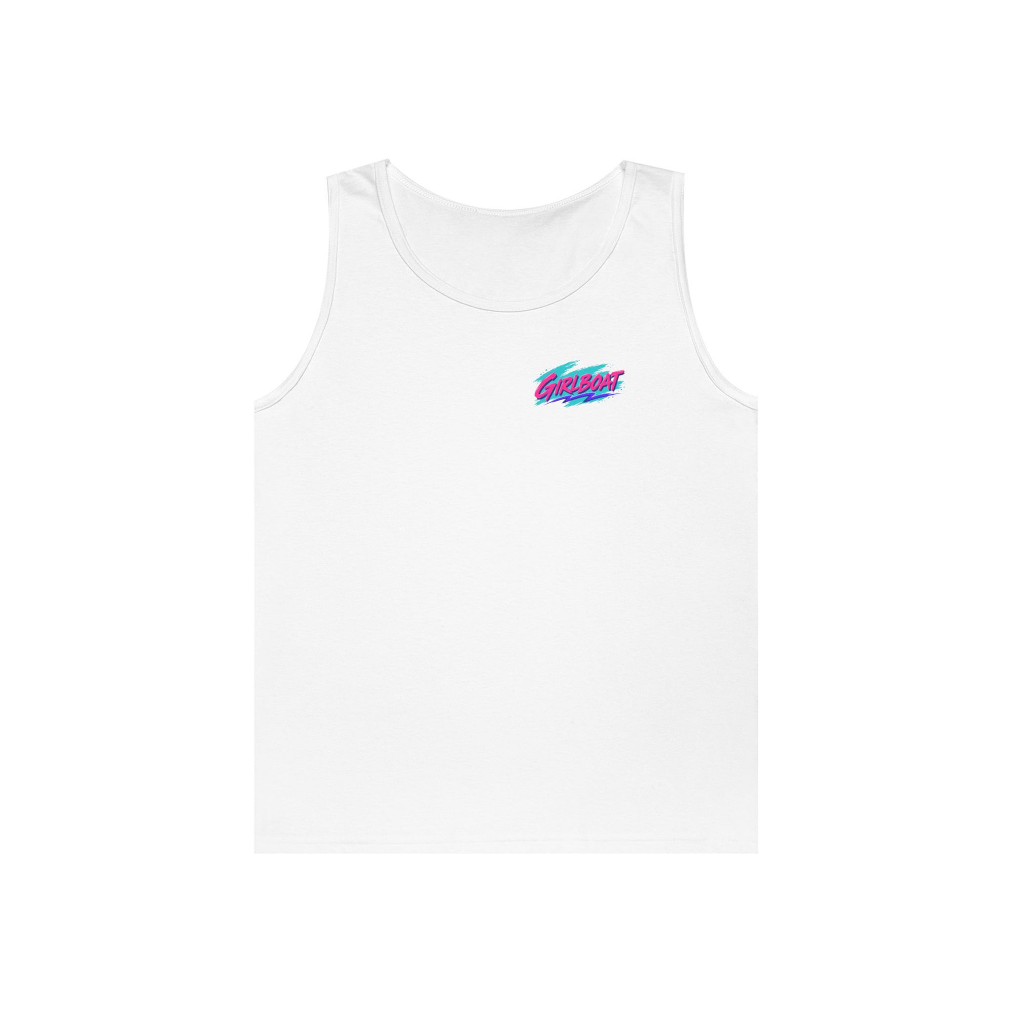 Girlboat Retro Logo Tank Top — 80s Neon Beach Vibe