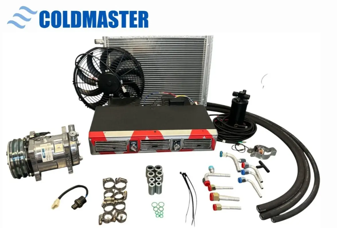 A/C Universal Kit Evaporator UnderDash  450B-100 H/C 12V Red and Silver Special