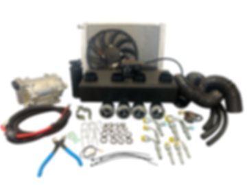 A/C KIT UNIVERSAL UNDERDASH EVAPORATOR - 450UP 12V QF & ELEC COMPRESSOR*