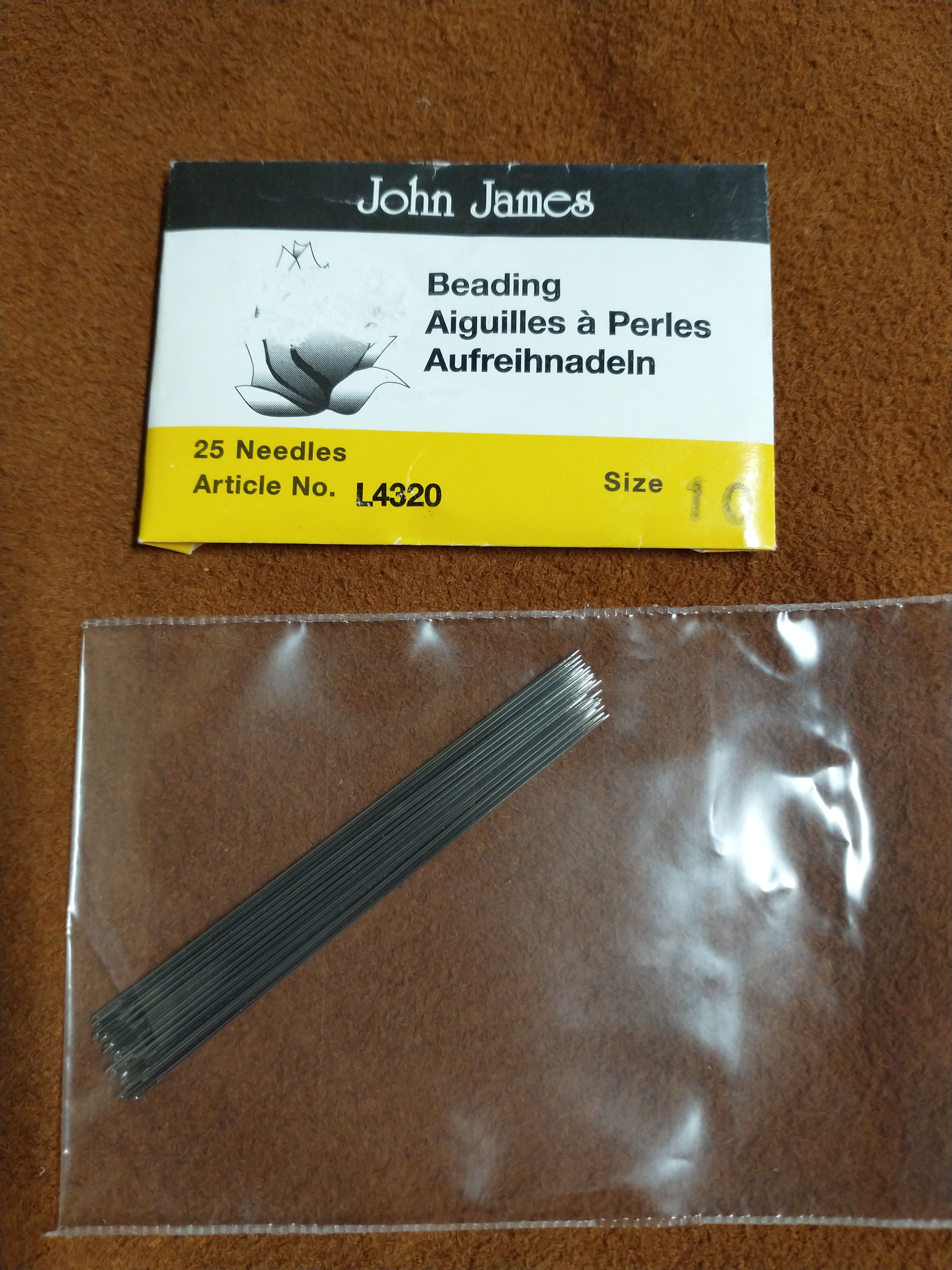 Needles for beading or sewing