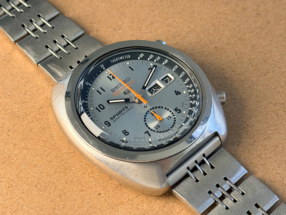 Thumbnail: Vintage 1970 Seiko 6139-7010 SpeedTimer "Iceberg" JDM Serviced Original