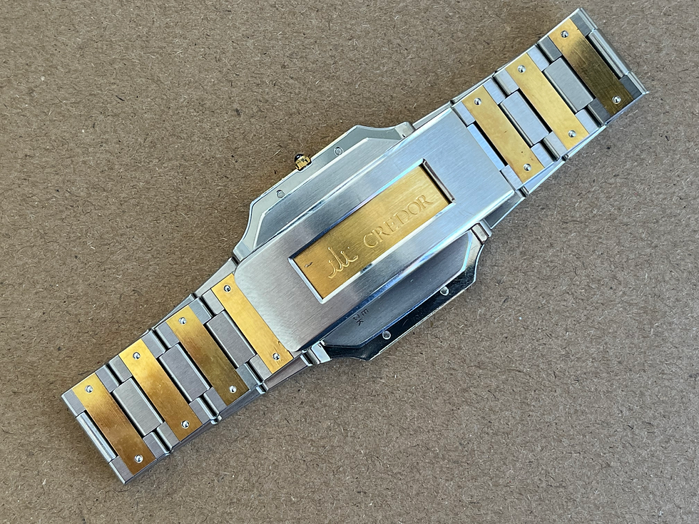 Thumbnail: Vintage 1983 Seiko Credor 9300-5320 Steel and 18ct Gold JDM Watch All Original