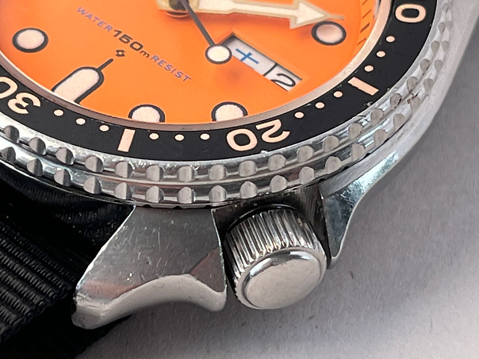 Thumbnail: Vintage 1981 Seiko 7548-700C Rare Orange Dial Divers Watch JDM Original