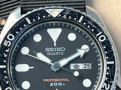 セイコーSEIKO 7548-7010 PROFESSIONAL 200m Seiko 7548-7010 Professional Diver 200M Quartz 80s Day Date