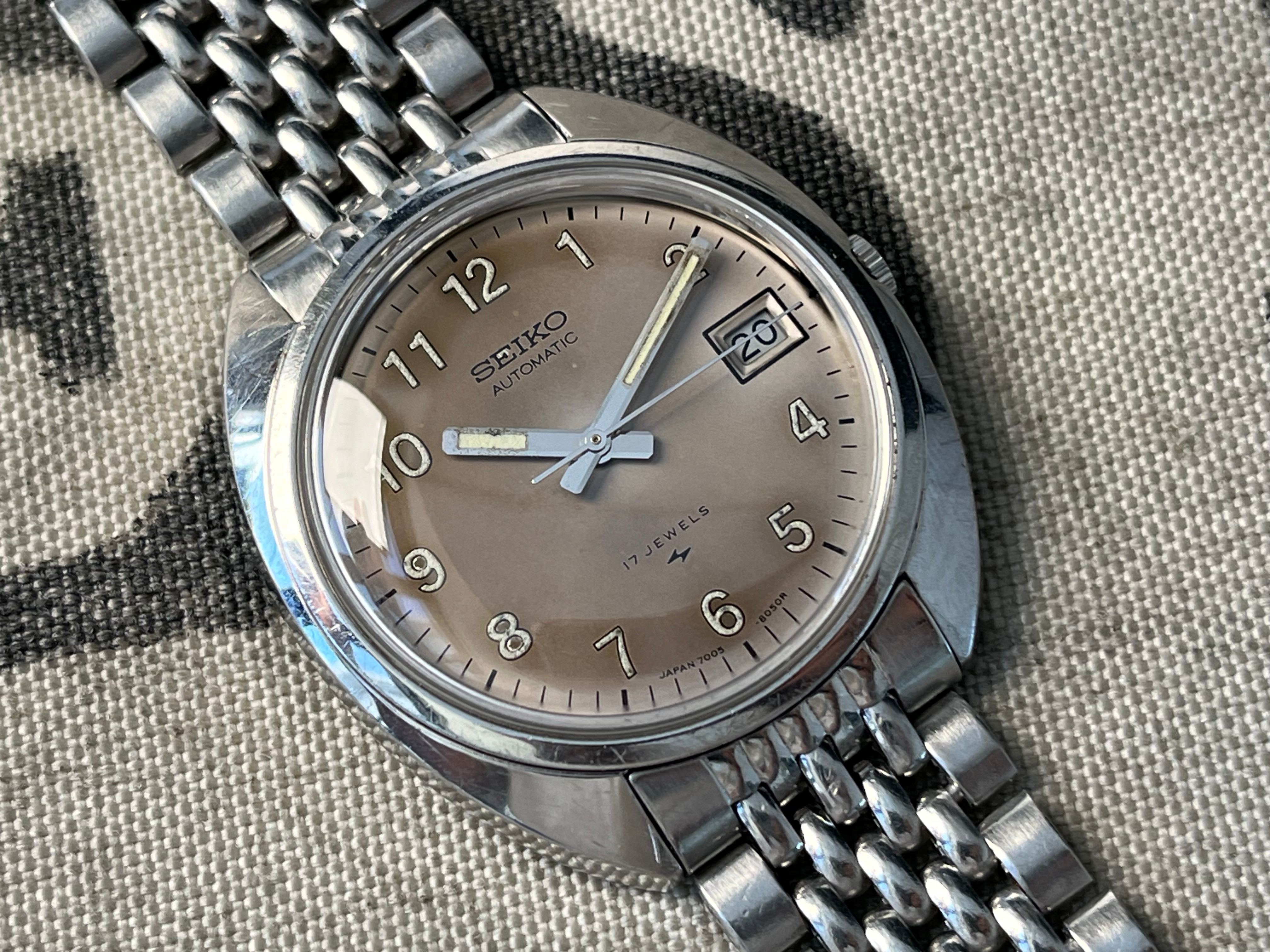 Vintage 1970 Seiko 7005-8030 Serviced "MAC-V-SOG" Original