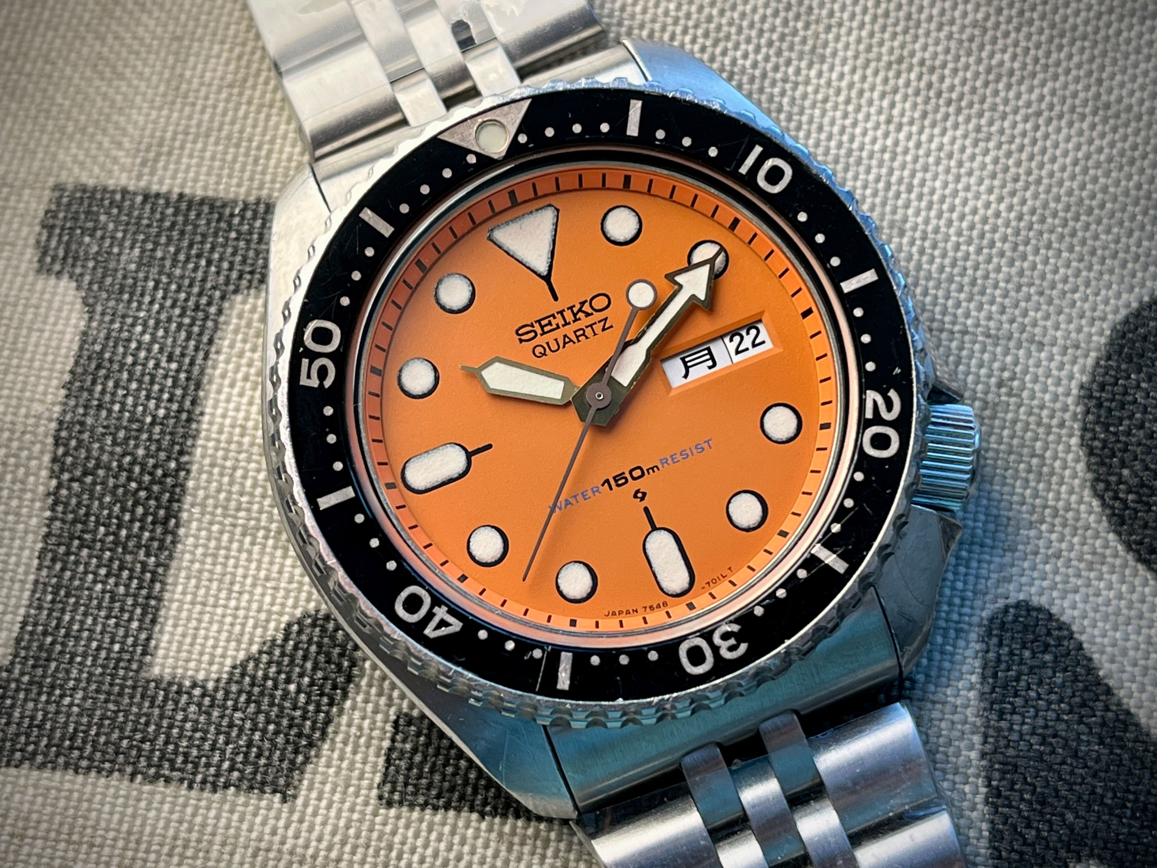Vintage 1981 Seiko 7548-700C Serviced Orange Dial Divers Watch JDM Original