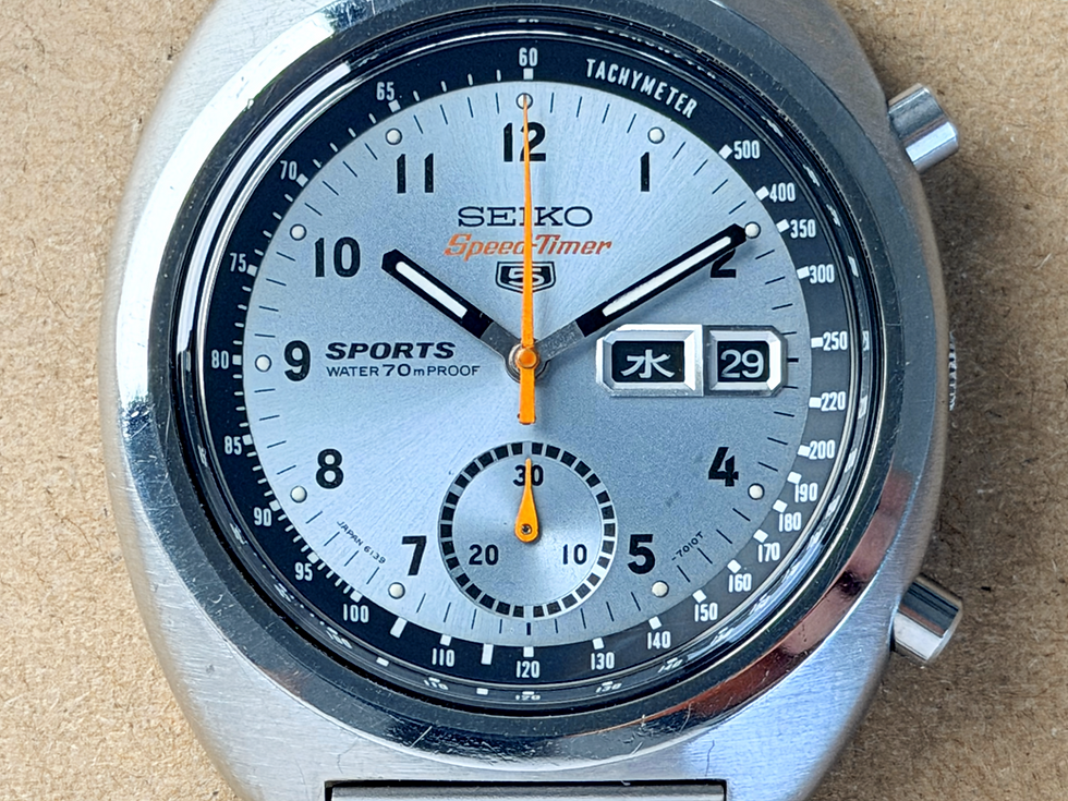 Thumbnail: Vintage 1970 Seiko 6139-7010 SpeedTimer "Iceberg" JDM Serviced Original