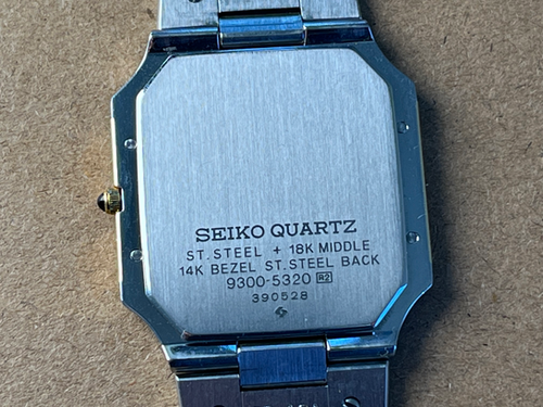 Vintage 1983 Seiko Credor 9300-5320 Steel and 18ct Gold JDM Watch