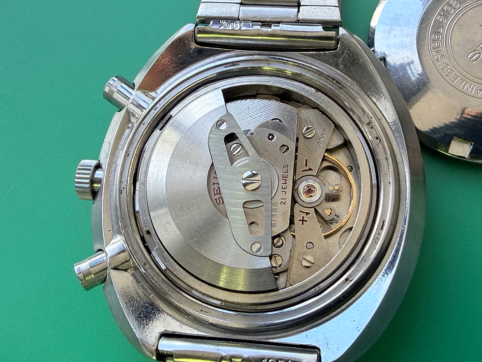 Thumbnail: Vintage 1970 Seiko 6138-0010 Automatic Chronograph JDM Serviced Original