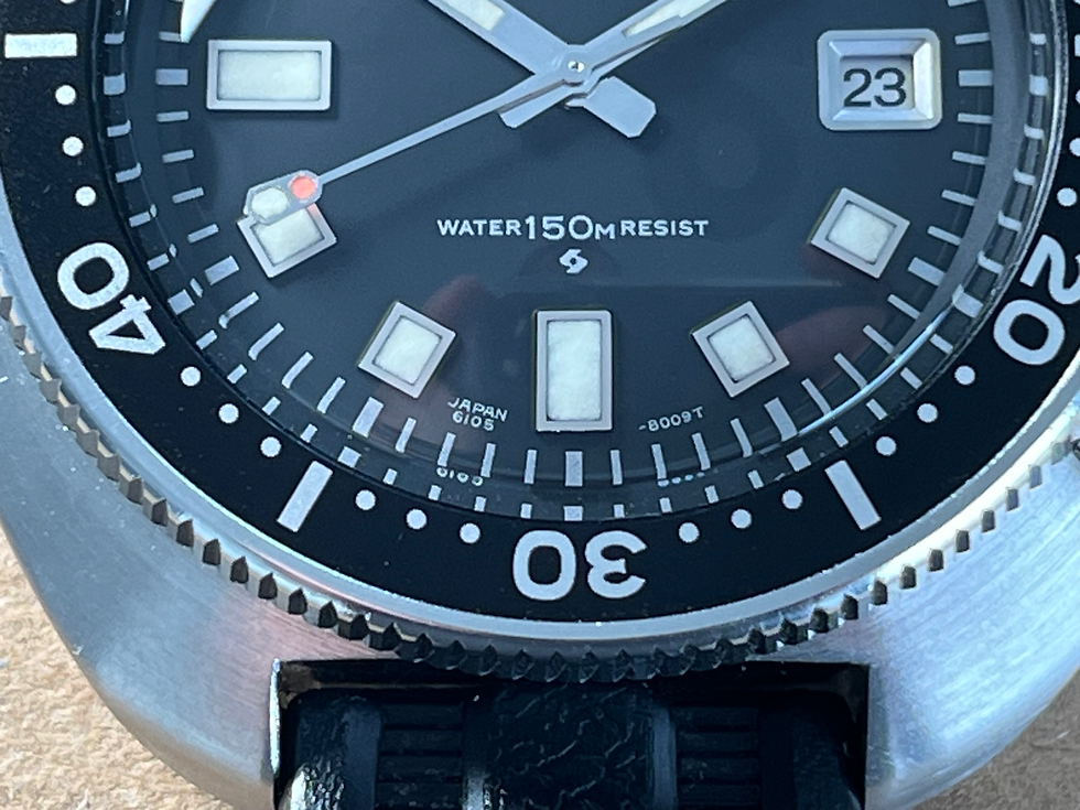 Thumbnail: Vintage 1971 Seiko 6105-8110 Serviced With Box Willard Divers Watch All Original