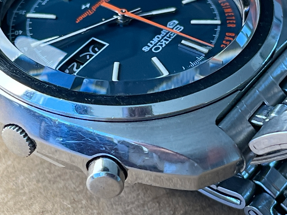 Thumbnail: Vintage 1971 Seiko 7017-8000 Serviced Pulsimeter Watch All Original