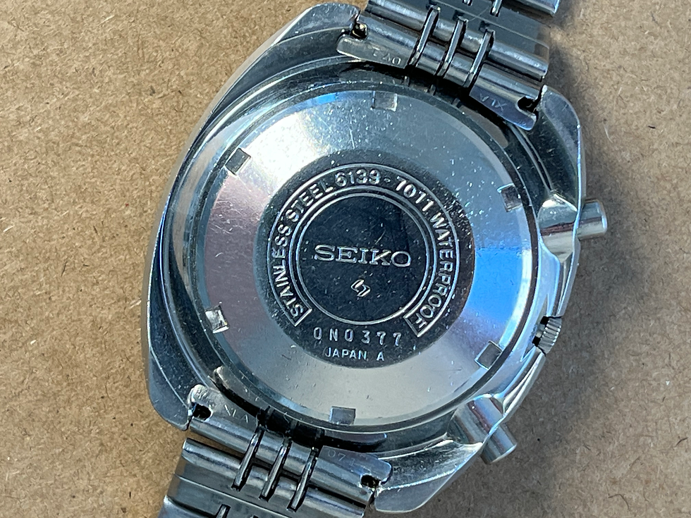 Thumbnail: Vintage 1970 Seiko 6139-7010 SpeedTimer "Military" JDM Serviced All Original