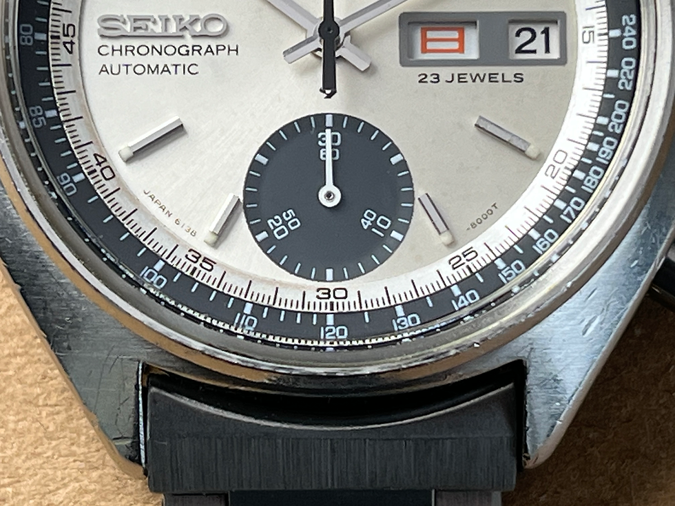 Thumbnail: Vintage 1971 Seiko Baby Panda 6138-8000 JDM Serviced Original