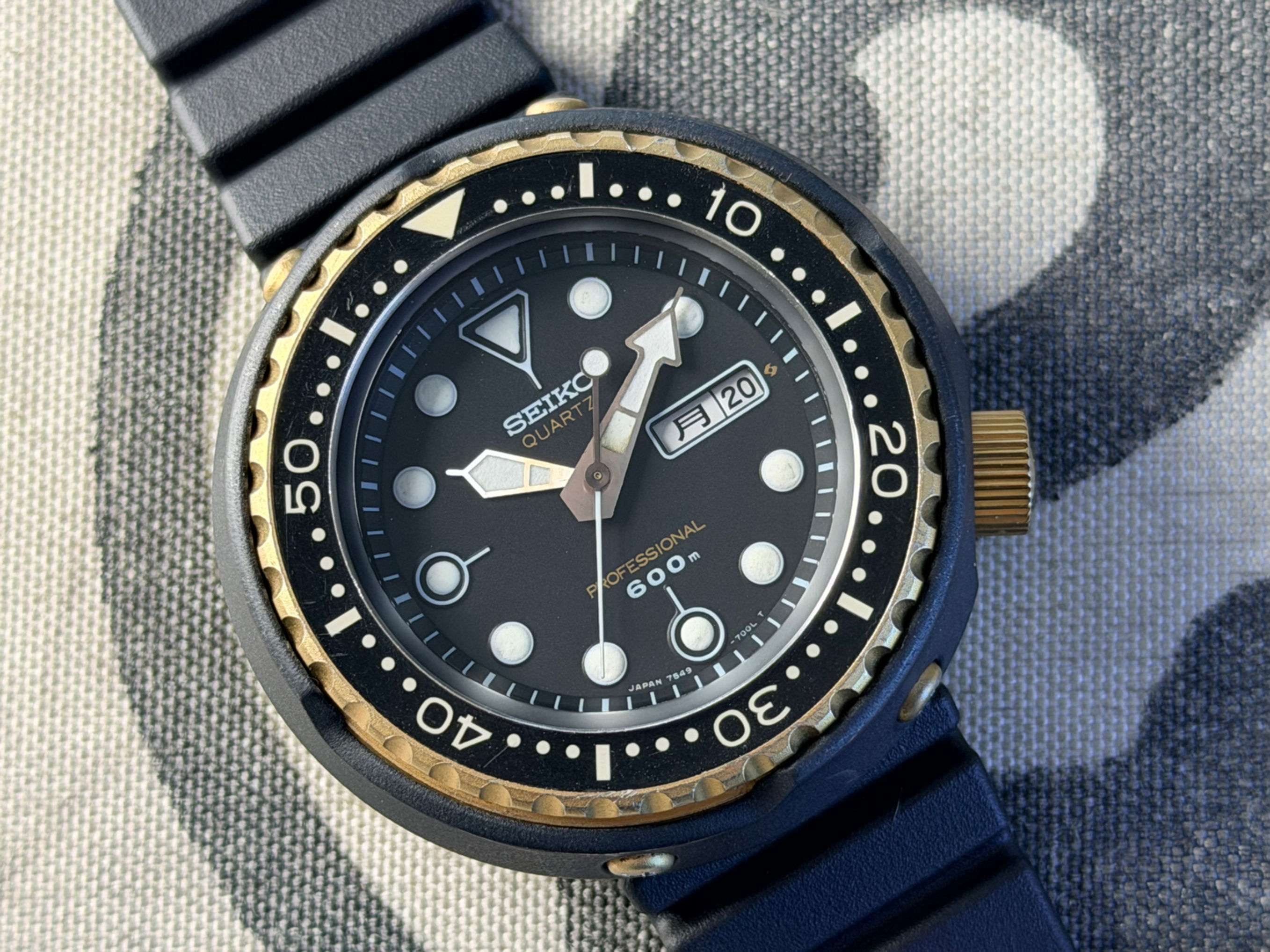 Vintage 1981 Seiko 7549-7000 Titanium 600M JDM Professional Dive Watch Serviced