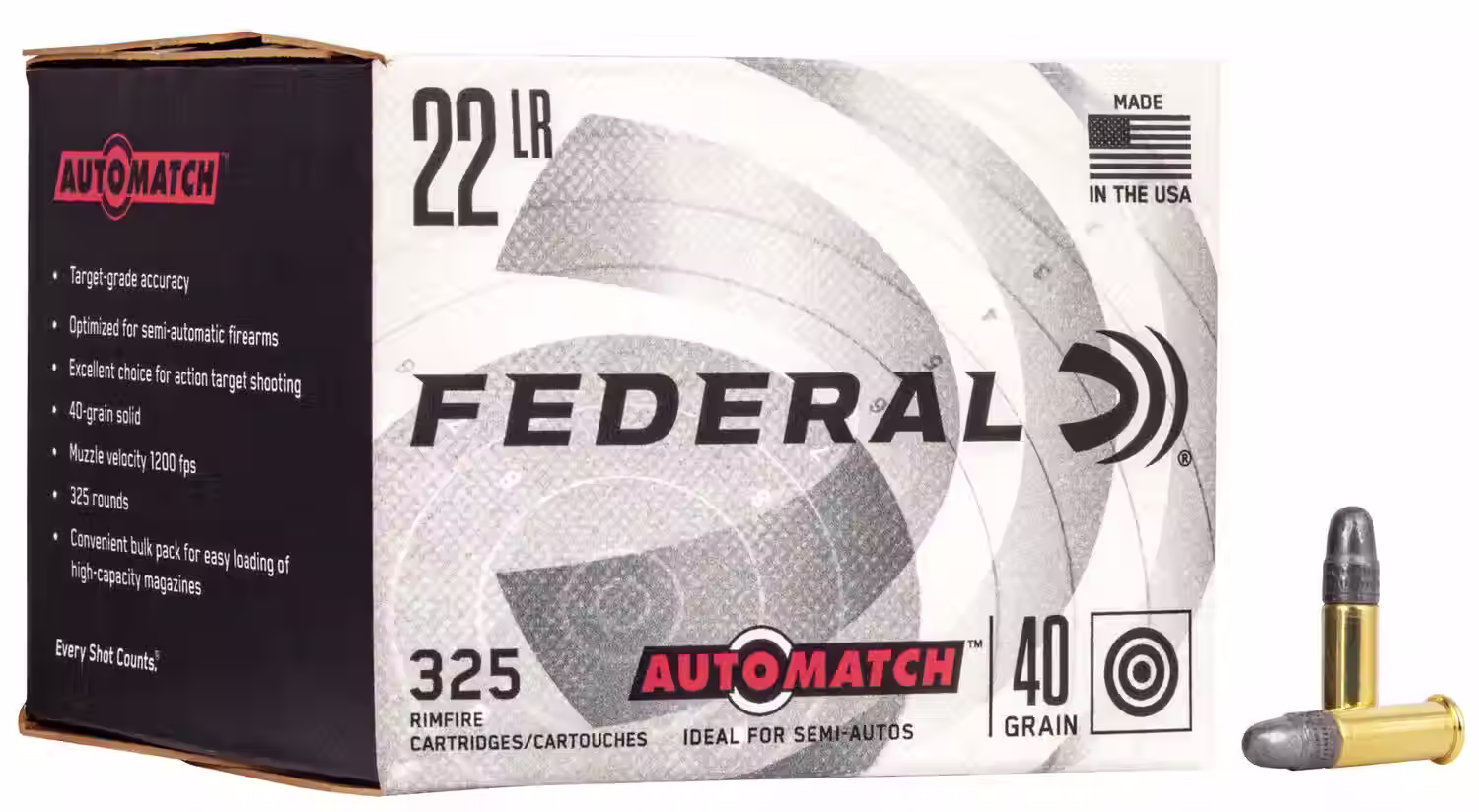 22 LR Federal AutoMatch Bulk Pack - 40gr, LRN, Box of 32