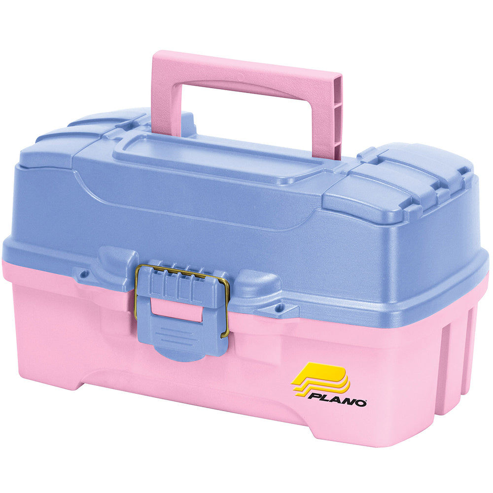 Plano Two Tray Tackle Box w/ Dual Top Access Penwinkle /Pink