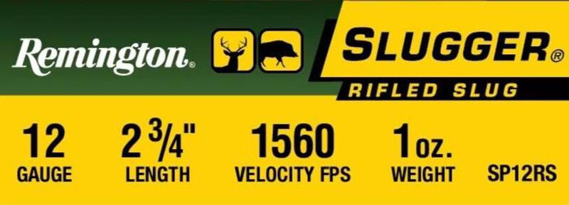 Thumbnail: 12G Remington Slugger Rifled Slug, 2 3/4", 1oz, 1560 fps