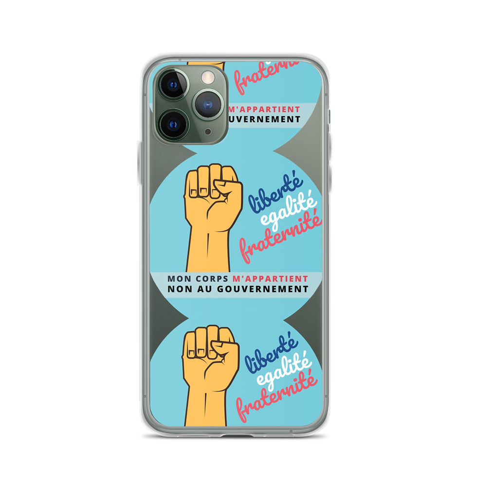 Thumbnail: Etui iPhone | Mon corps m'appartient | Bleu 