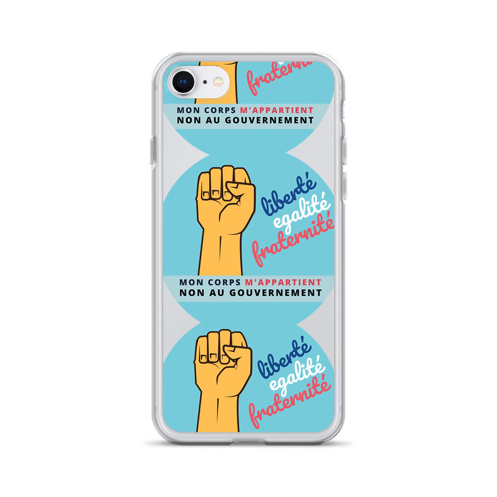 Thumbnail: Etui iPhone | Mon corps m'appartient | Bleu 