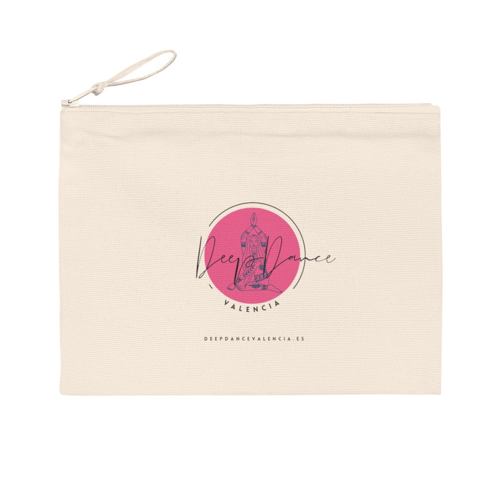 Organic Cotton Pouch | Bright Pink Logo