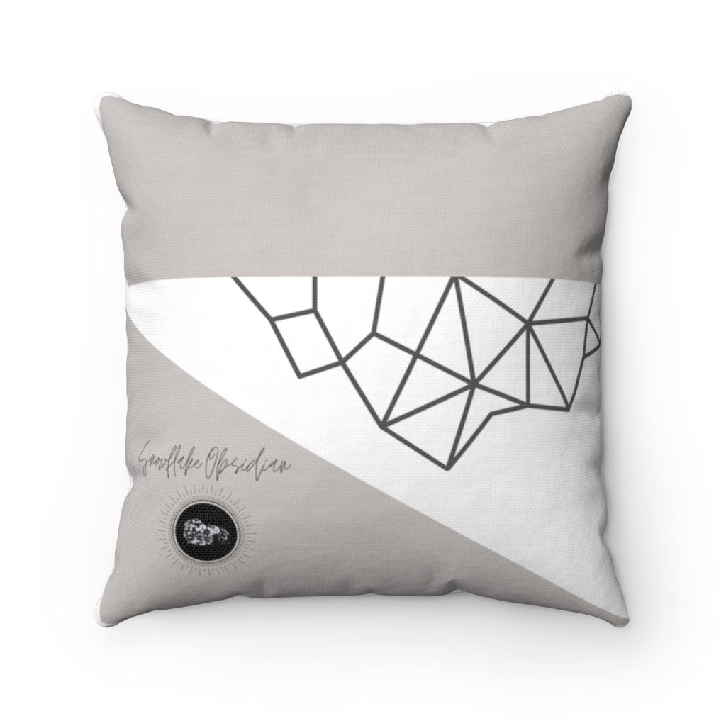 Snowflake Obsidian Constellation Cushion