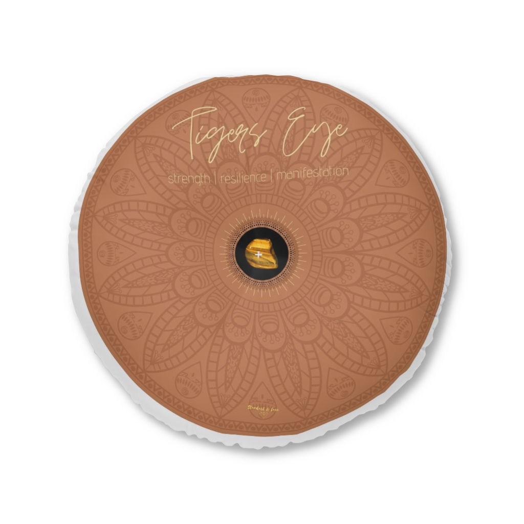 Tigers Eye Mandala Meditation Cushion
