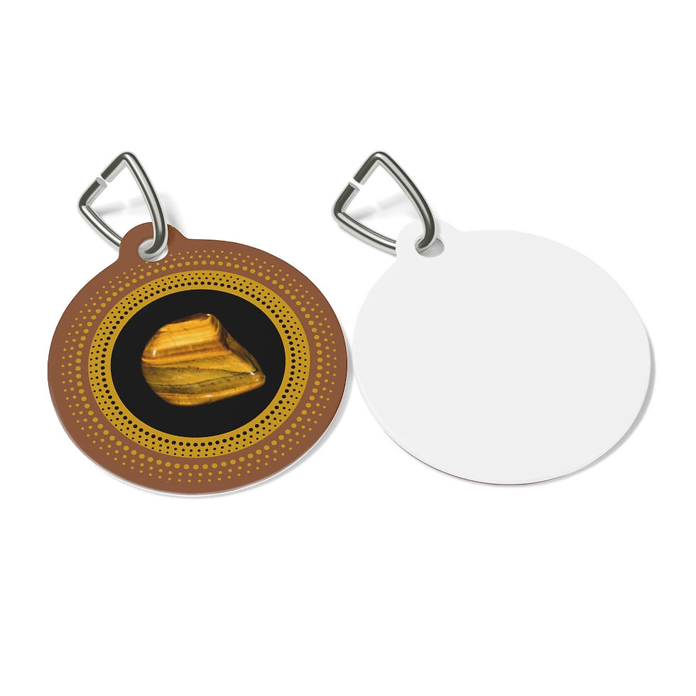 Thumbnail: Tiger's Eye Crystal Pet Tag