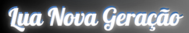No topo está as 3 letras que correspondem ao nome do site LNG. No meio está o nome do site , que é Lua Nova Geração. Na parte debaixo está escrito em letra laranja, Se você não Mirar em nada, nunca acertará em nada.