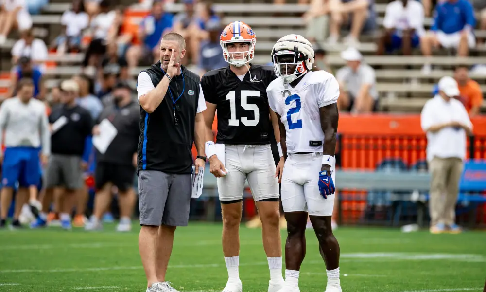 Coach Billy Napier(Left),Quarteback Graham Mertz(Middle),Runningback Montrell Johnson JR(Right).