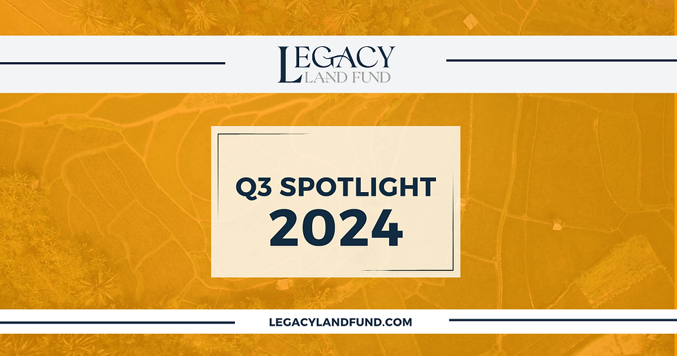 Q3 2024 Portfolio Spotlight | Land Investing Activity Across 11 States