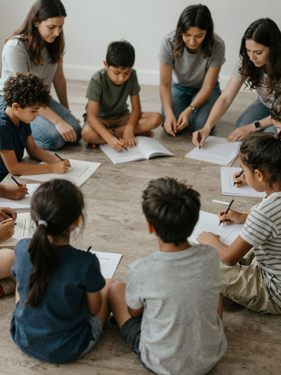 Children working on a science project