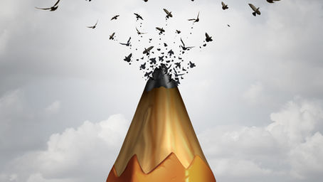pencil with crows