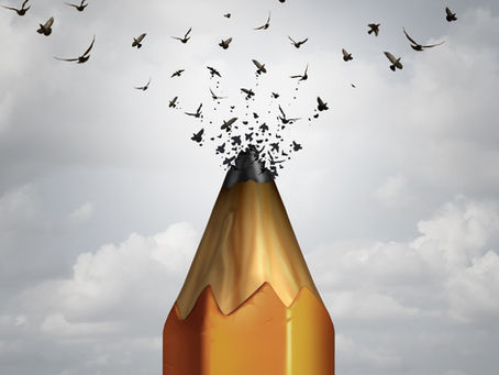 pencil with crows