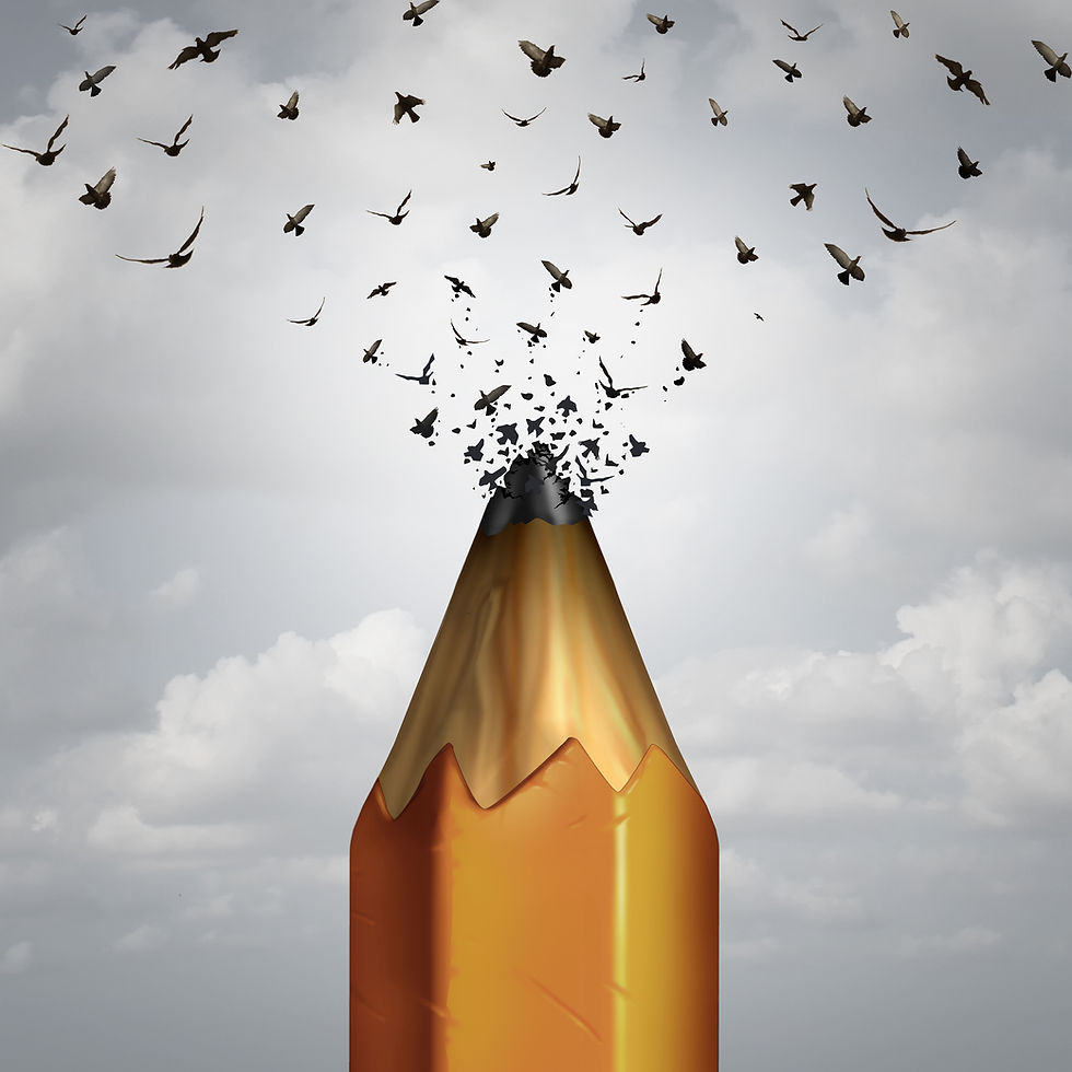pencil with crows