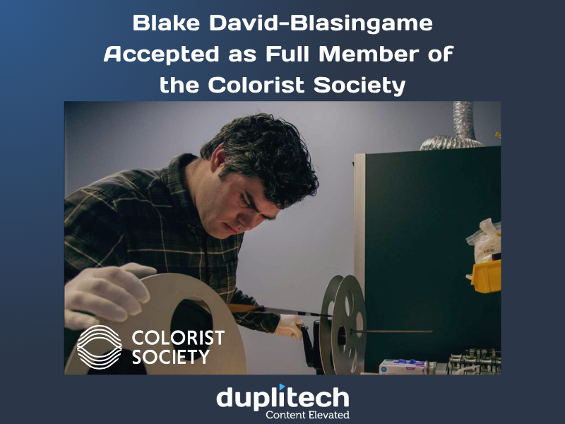 Celebrating Excellence: Blake David-Blasingame Accepted as Full Member of the Colorist Society