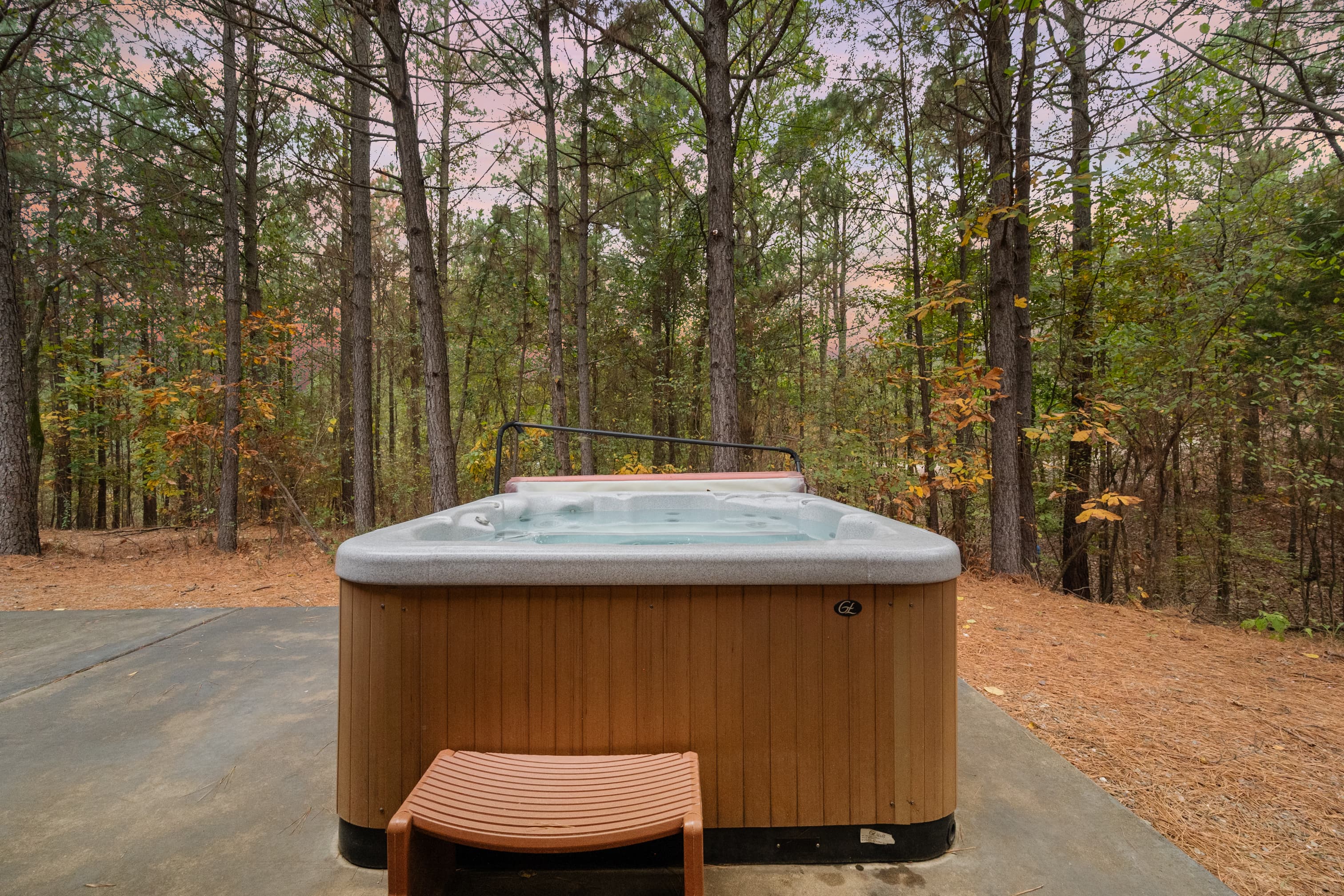 Hot tub on private deck