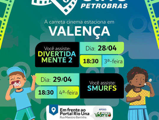 A CARRETA CINEMA vai estacionar na cidade! 
