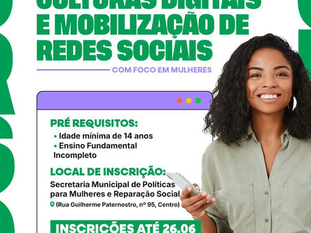 Inscrições abertas para o curso de Culturas Digitais e Mobilização de Redes Sociais do SENAC em Valença.