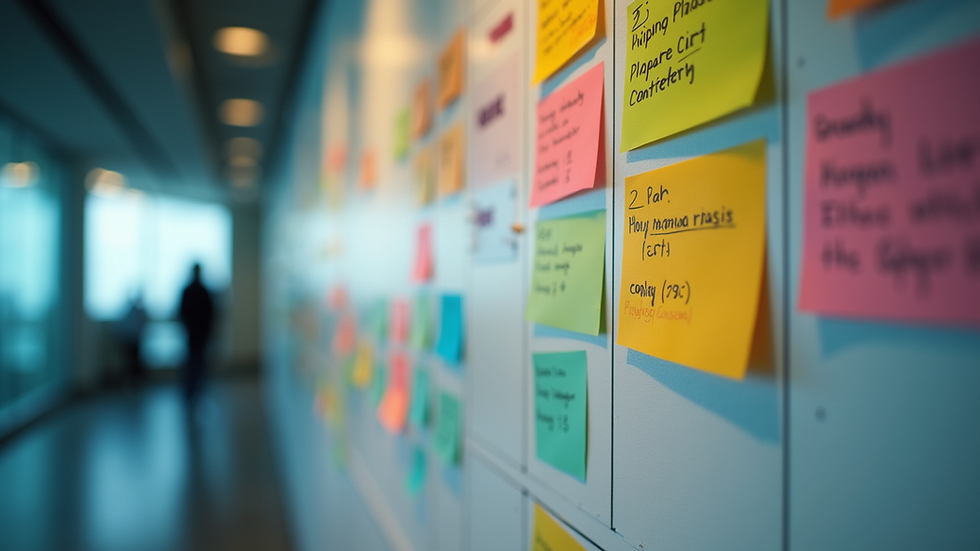 Eye-level view of a colorful visual schedule on a wall
