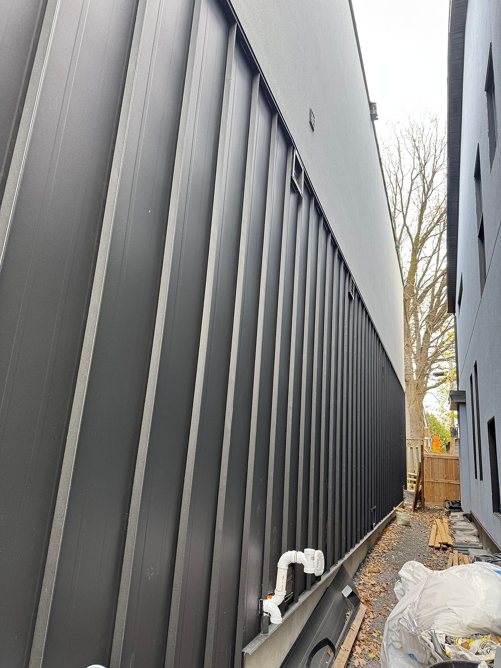 Metal siding project for residence