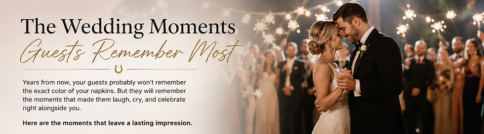 The wedding moments guests will remember.