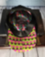 Thumbnail: Interior view of Black Pinstriped Flat Top Cap