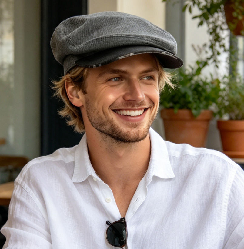 Smokey Gray Flat Cap