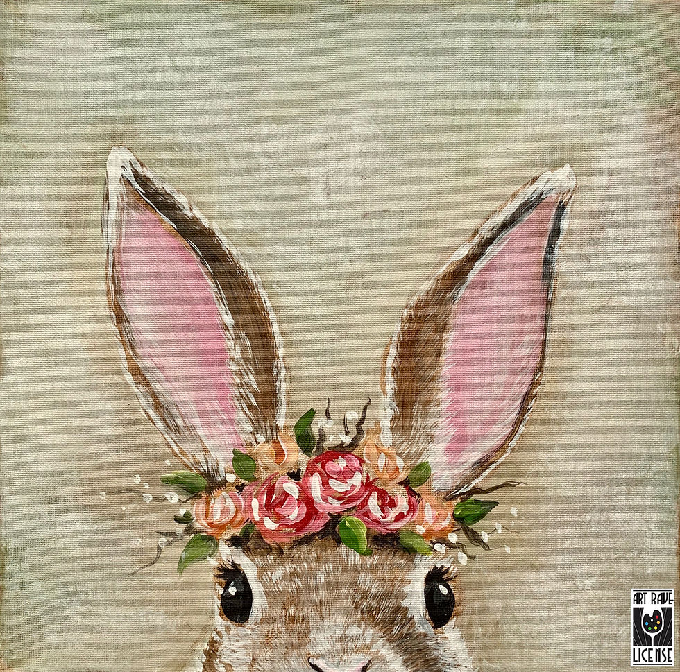 PeekaBoo Bunny Canvas Paint Night
