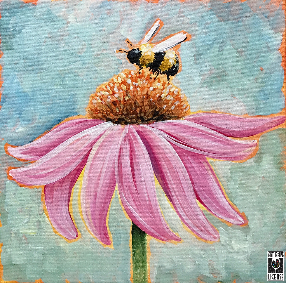 Bee Happy Canvas Paint